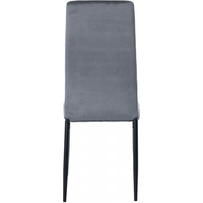 4er Set Esszimmersthle HLO-CP39 Samt ~ hellgrau