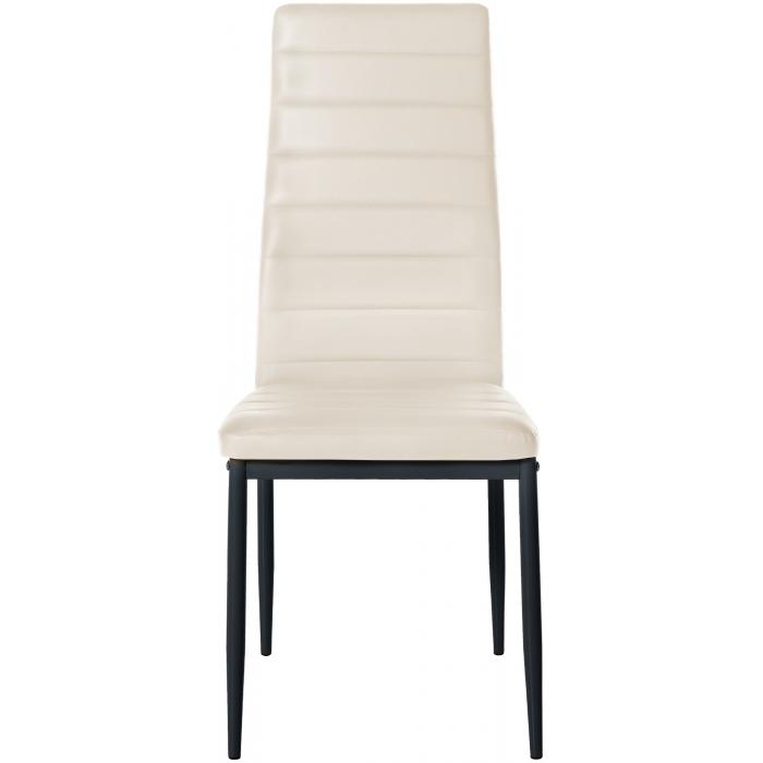 6er Set Esszimmersthle HLO-CP16 Kunstleder ~ creme