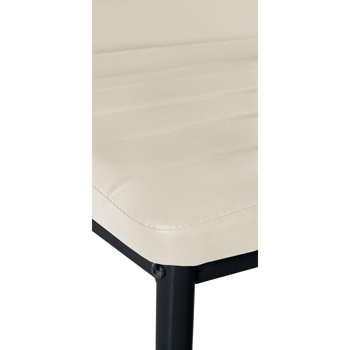 6er Set Esszimmersthle HLO-CP16 Kunstleder ~ creme