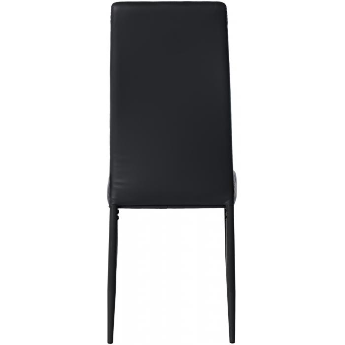 6er Set Esszimmersthle HLO-CP16 Kunstleder ~ schwarz