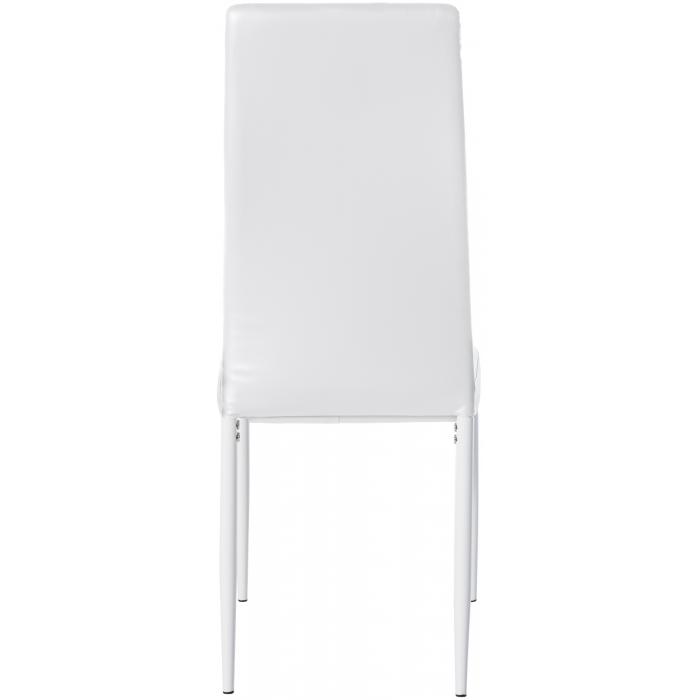 6er Set Esszimmersthle HLO-CP16 Kunstleder ~ wei