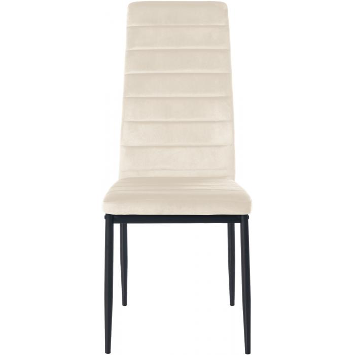 6er Set Esszimmersthle HLO-CP39 Samt ~ creme