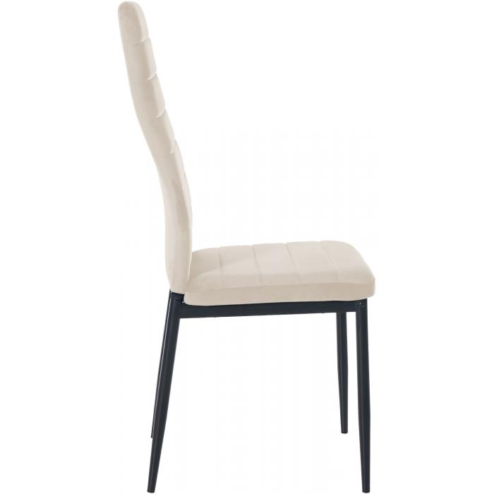 6er Set Esszimmersthle HLO-CP39 Samt ~ creme