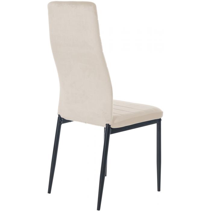 6er Set Esszimmersthle HLO-CP39 Samt ~ creme