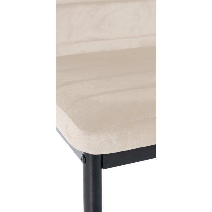 6er Set Esszimmersthle HLO-CP39 Samt ~ creme