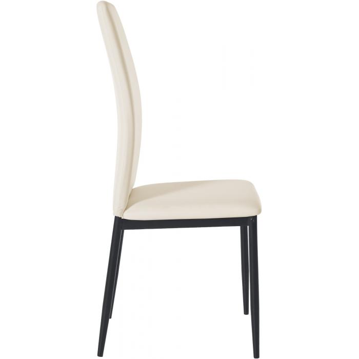 4er Set Esszimmersthle HLO-CP18 Kunstleder ~ creme