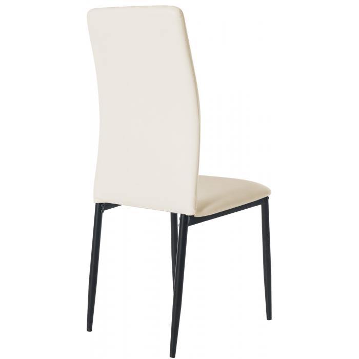 4er Set Esszimmersthle HLO-CP18 Kunstleder ~ creme