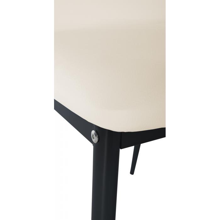 4er Set Esszimmersthle HLO-CP18 Kunstleder ~ creme
