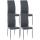 4er Set Esszimmersthle HLO-CP18 Kunstleder ~ grau