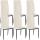 6er Set Esszimmersthle HLO-CP18 Kunstleder ~ creme