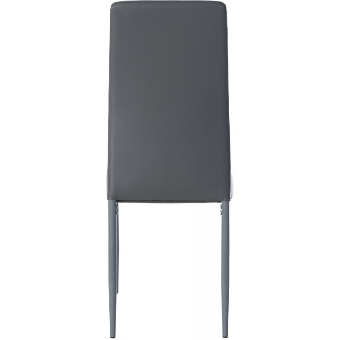 6er Set Esszimmersthle HLO-CP18 Kunstleder ~ grau