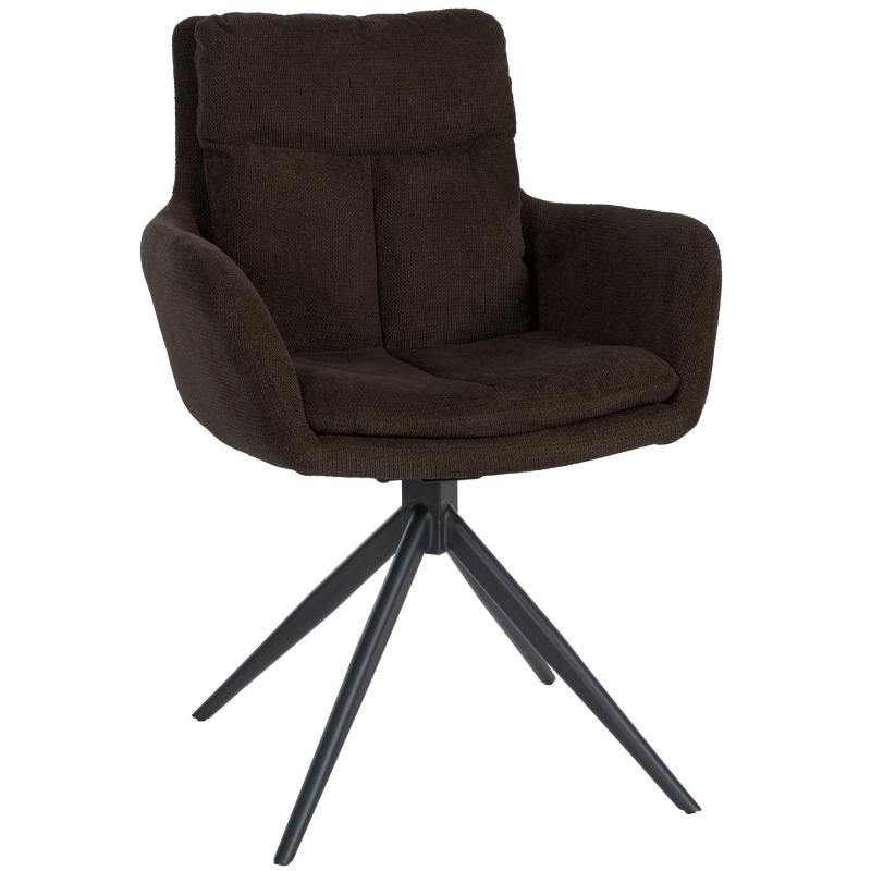 Esszimmerstuhl HLO-CP102 Stoff ~ braun