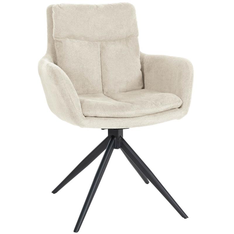 Esszimmerstuhl HLO-CP102 Stoff ~ creme