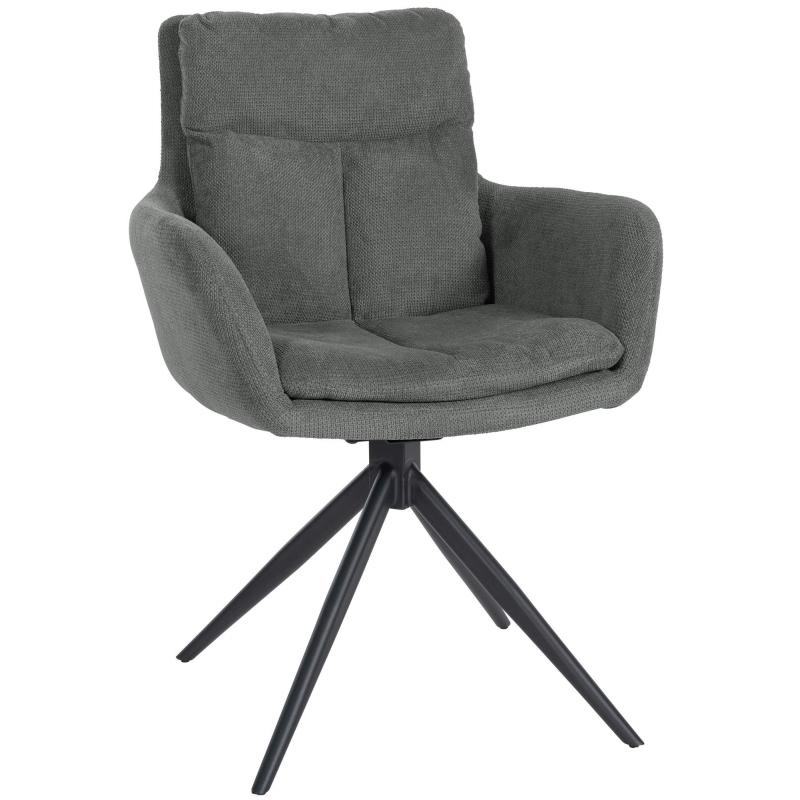 Esszimmerstuhl HLO-CP102 Stoff ~ grau