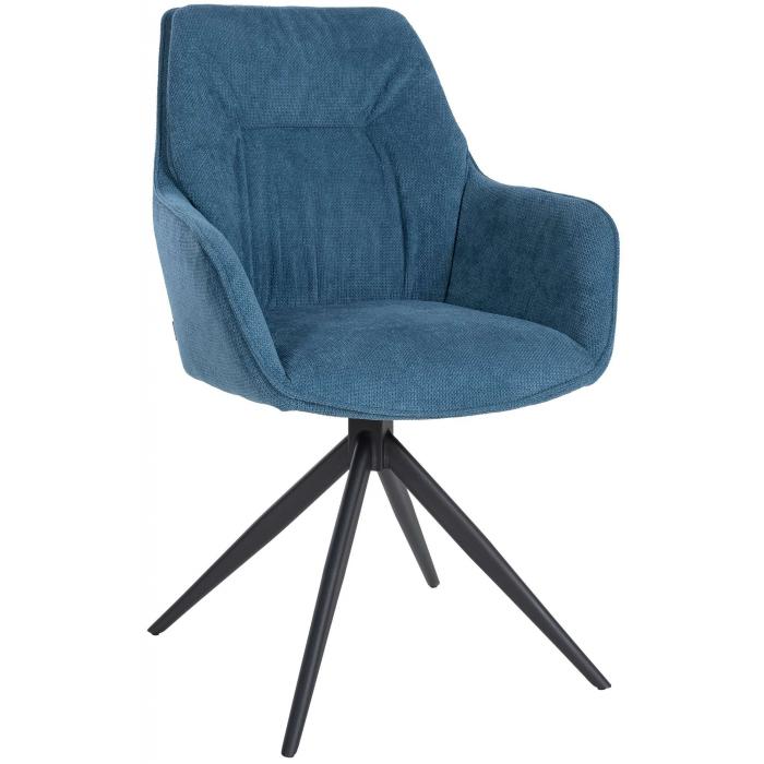 Esszimmerstuhl HLO-CP103 Stoff ~ blau