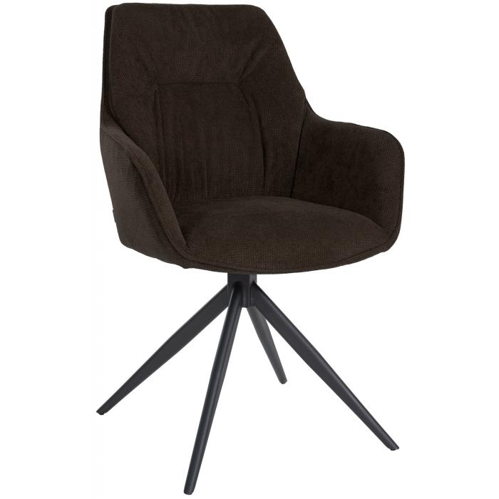 Esszimmerstuhl HLO-CP103 Stoff ~ braun