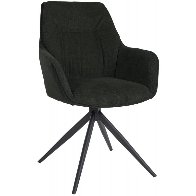 Esszimmerstuhl HLO-CP103 Stoff ~ schwarz