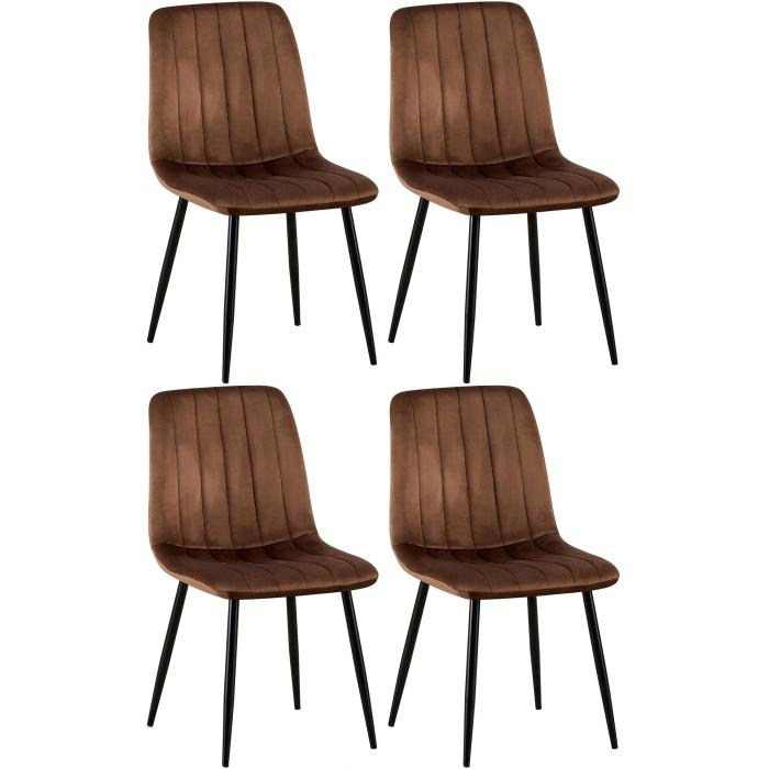 4er Set Sthle HLO-CP46 Samt ~ braun