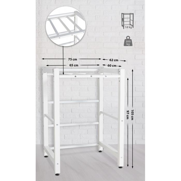 Waschmaschinenregal HLO-CP8 ~ wei