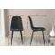 4er Set Esszimmersthle HLO-CP41 Stoff ~ schwarz