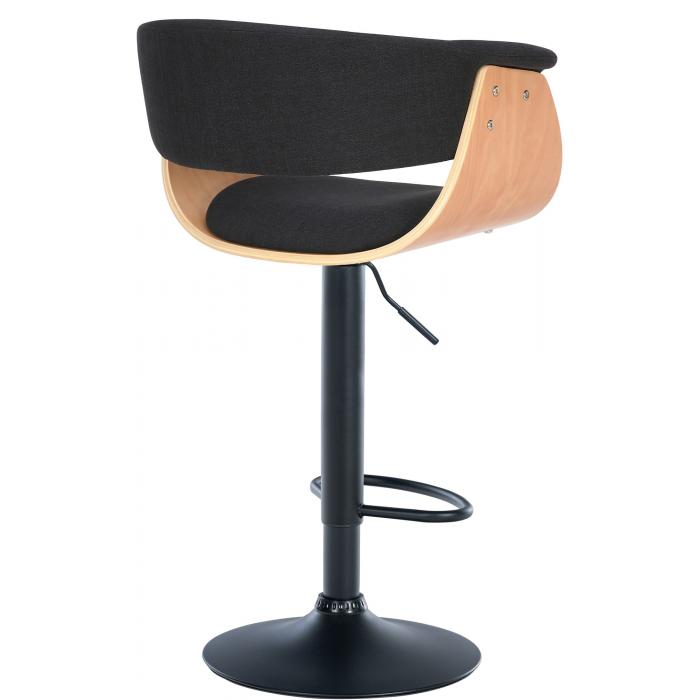 2er Set Barhocker HLO-CP301 Stoff ~ natura/schwarz