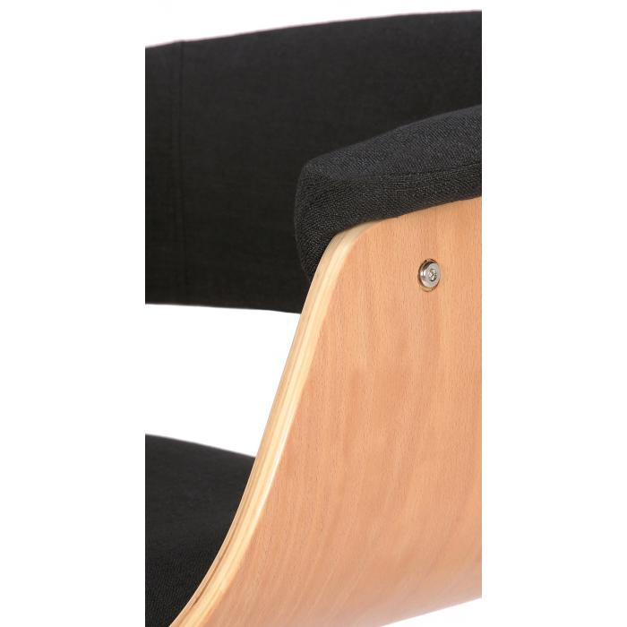 2er Set Barhocker HLO-CP301 Stoff ~ natura/schwarz