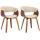 2er Set Stühle HLO-CP27 Stoff ~ walnuss/creme 2er Set Stühle HLO-CP27 Stoff ~ walnuss/creme