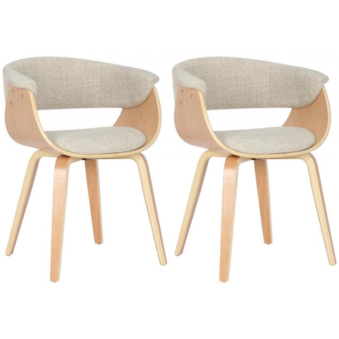 2er Set Sthle HLO-CP27 Stoff ~ natura/creme