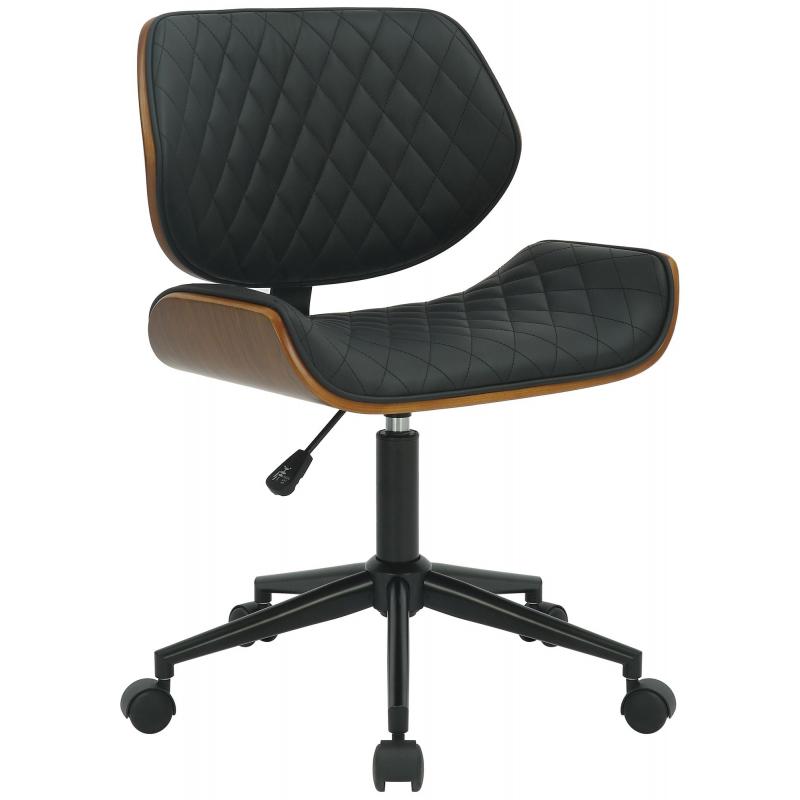 Brostuhl HLO-CP177 Kunstleder ~ walnuss/schwarz