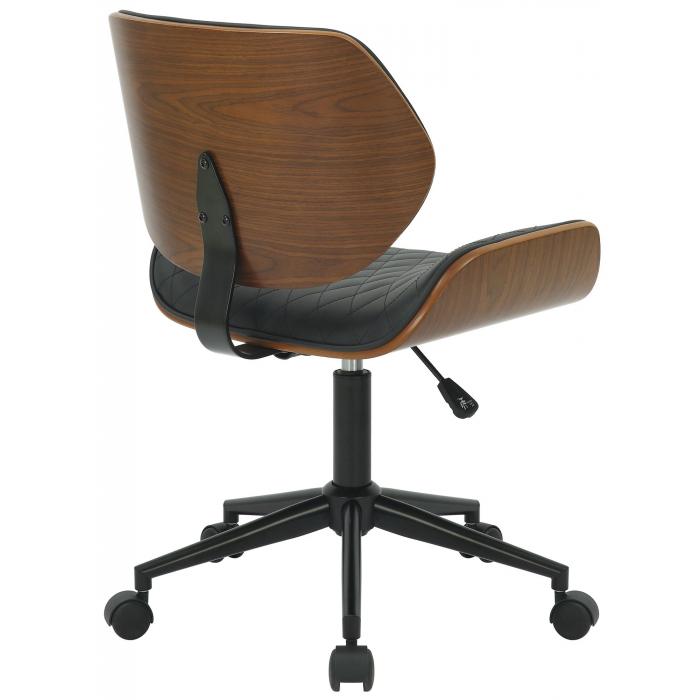 Brostuhl HLO-CP177 Kunstleder ~ walnuss/schwarz