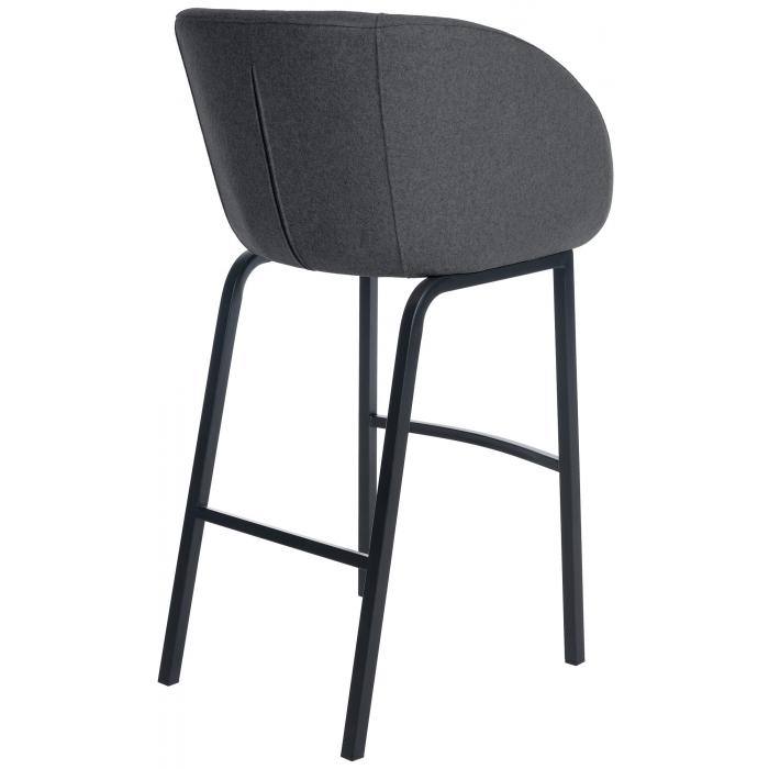 Barhocker HLO-CP333 B Filz ~ grau