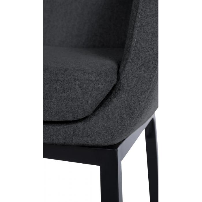 Barhocker HLO-CP333 B Filz ~ grau