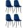 4er Set Sthle HLO-CP48 Samt ~ blau