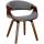 Esszimmerstuhl HLO-CP110 Stoff ~ walnuss/grau