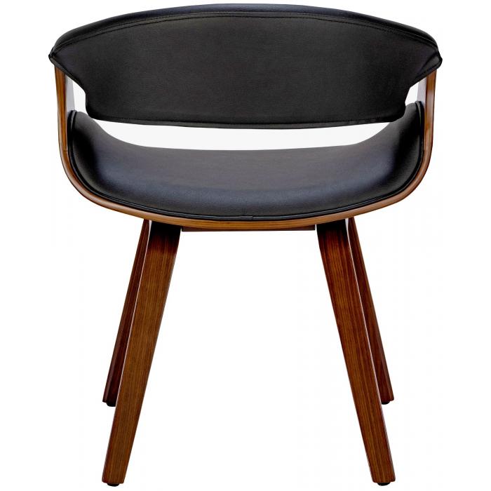 Esszimmerstuhl HLO-CP109 Kunstleder ~ walnuss/schwarz