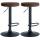 2er Set Barhocker HLO-CP291 Samt schwarz ~ braun