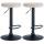 2er Set Barhocker HLO-CP291 Samt schwarz ~ creme
