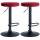 2er Set Barhocker HLO-CP291 Samt schwarz ~ rot