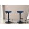 2er Set Barhocker HLO-CP291 Samt schwarz ~ blau