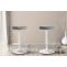 2er Set Barhocker HLO-CP291 Samt wei ~ grau