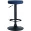 2er Set Barhocker HLO-CP291 Samt schwarz ~ blau