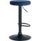 2er Set Barhocker HLO-CP291 Samt schwarz ~ blau