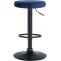 2er Set Barhocker HLO-CP291 Samt schwarz ~ blau