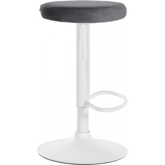 2er Set Barhocker HLO-CP291 Samt wei ~ dunkelgrau