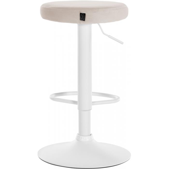 2er Set Barhocker HLO-CP291 Samt wei ~ creme