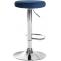 2er Set Barhocker HLO-CP291 Samt chrom ~ blau