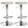2er Set Barhocker HLO-CP290 Kunstleder chrom ~ creme