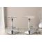 2er Set Barhocker HLO-CP290 Kunstleder chrom ~ creme