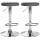 2er Set Barhocker HLO-CP290 Kunstleder chrom ~ grau