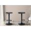 2er Set Barhocker HLO-CP290 Kunstleder schwarz ~ schwarz